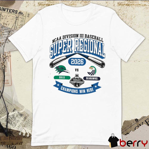 2026 NCAA Division III Baseball Super Regional Salve Regina Gulls Vs Seahawks t-shirt