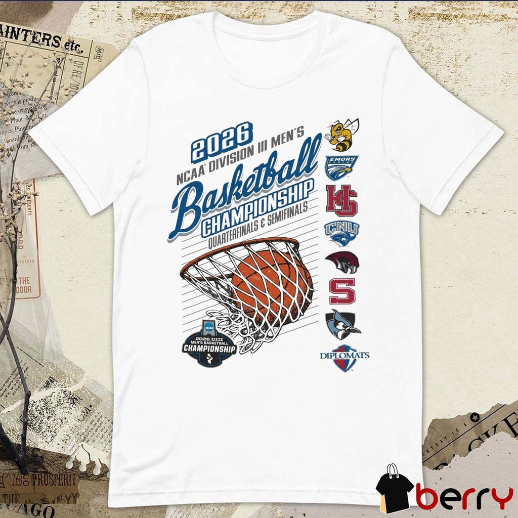 2026 NCAA Division III Men’s Basketball Championship Quarterfinals and Semifinals rounds t-shirt