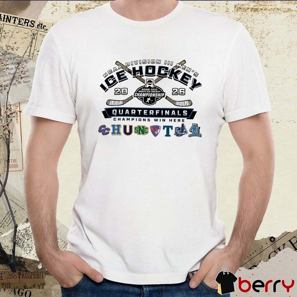 2026 NCAA Division III Men’s Ice Hockey Championship Quarterfinals All Team Logos t-shirt
