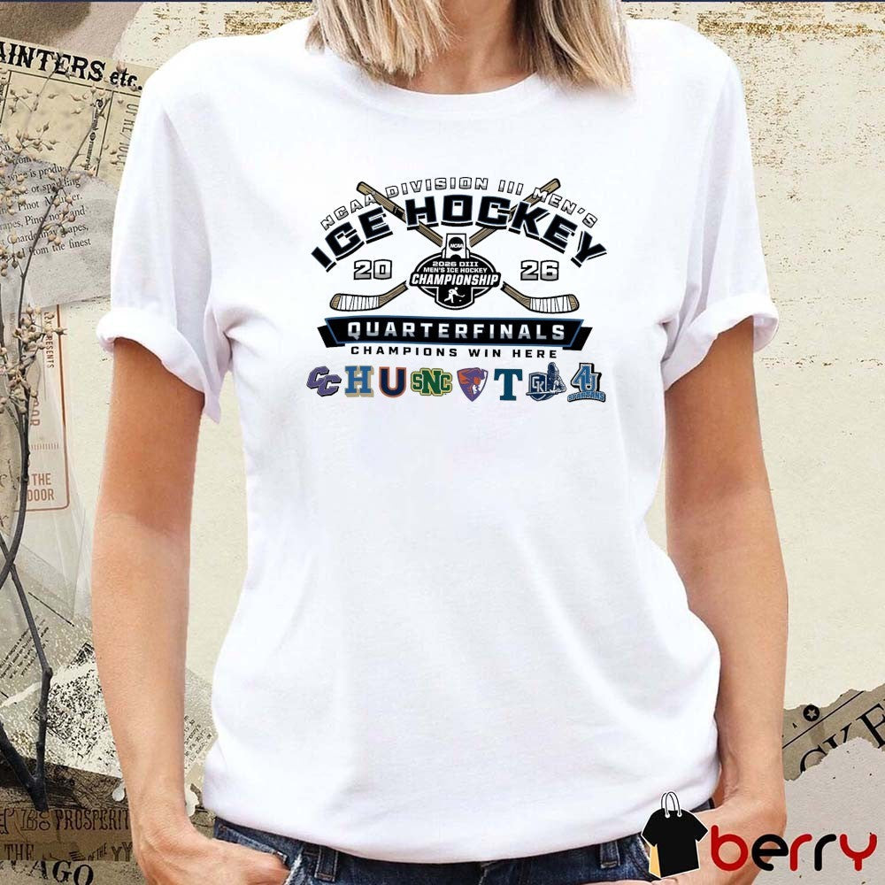 2026 NCAA Division III Men’s Ice Hockey Championship Quarterfinals All Team Logos t-shirt