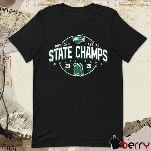 2026 OHSAA Baseball DIII State Champions Badin Rams t-shirt