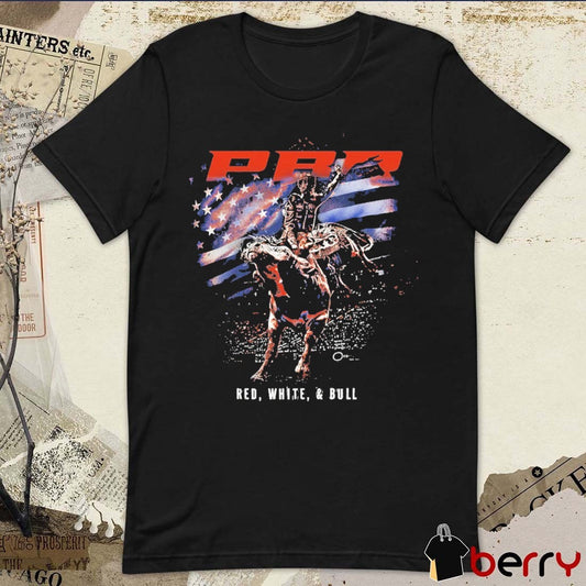 2026 PBR Professional Bull Riders Red, White and Bull Spotlight t-shirt