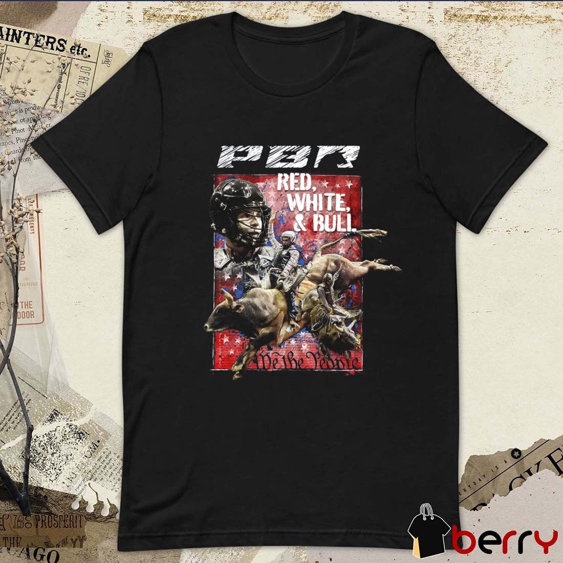 2026 PBR Professional Bull Riders Red, White and Bull We The People t-shirt