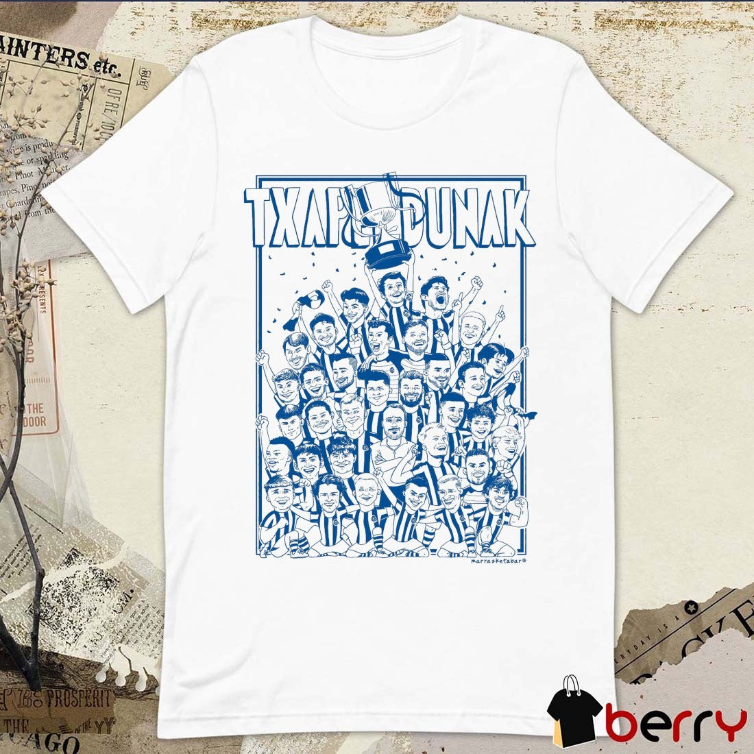 2026 Spanish Football Club Real Sociedad Txapeldunak Artwork t-shirt