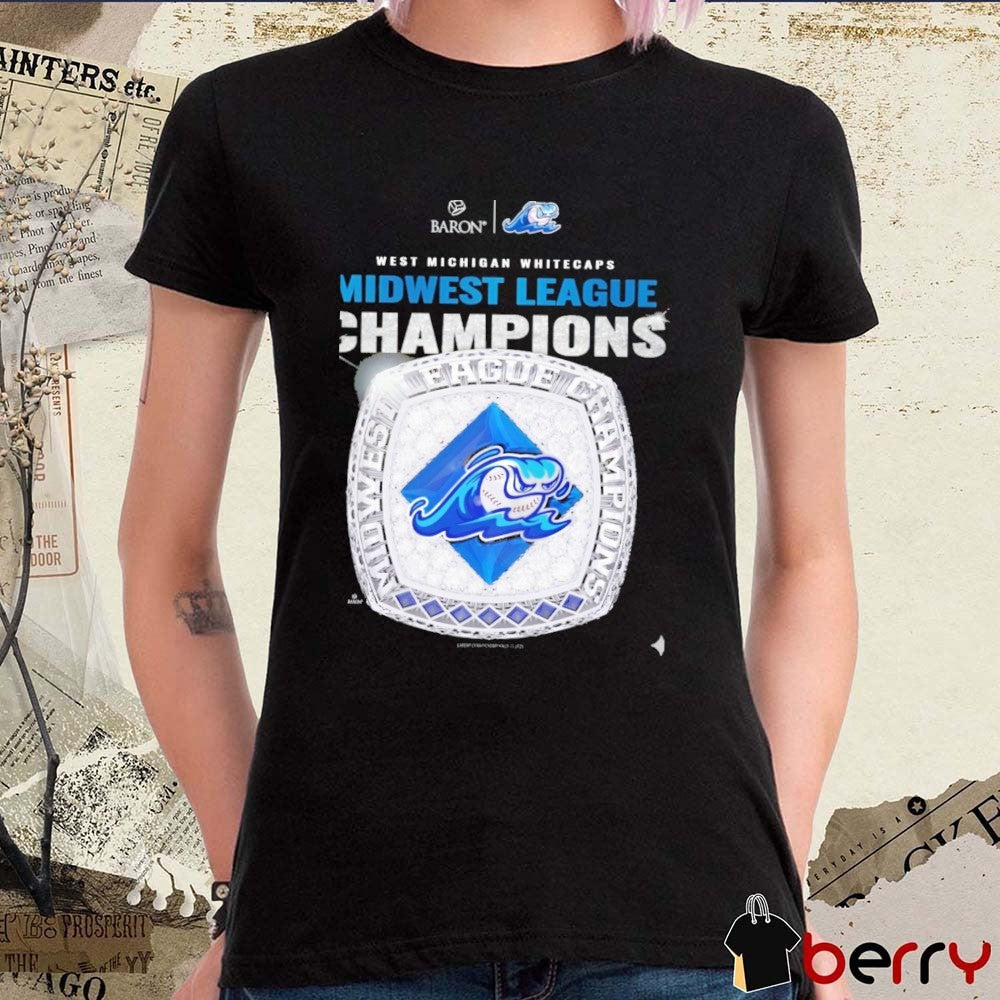 2026 West Michigan Whitecaps Midwest League Champions Ring t-shirt