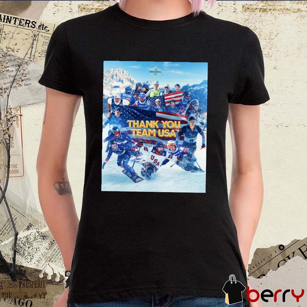 2026 Winter Paralympic Games Milano Cortina Thank You Team USA Poster t-shirt