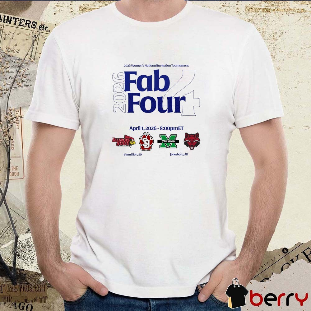 2026 Women’s National Invitation Tournament Fab Four Redbirds, Coyotes, Herd and Wolves April 1 t-shirt
