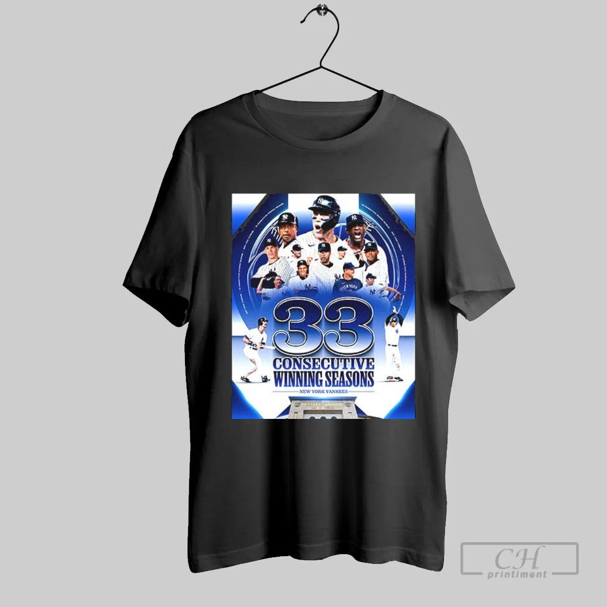 Official 33 Consecutive Winning Seasons New York Yankees T Shirt