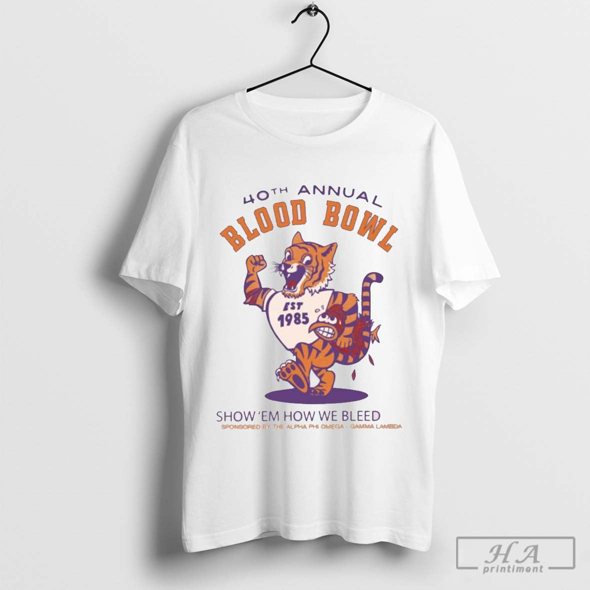 Official 40th Annual Clemson And Carolina Blood Bowl Show Em How We Bleed Est 1985