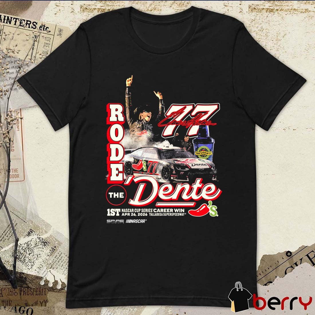 77 Carson Hocevar Chilis Talladega Win 2026 NASCAR Cup Series t-shirt