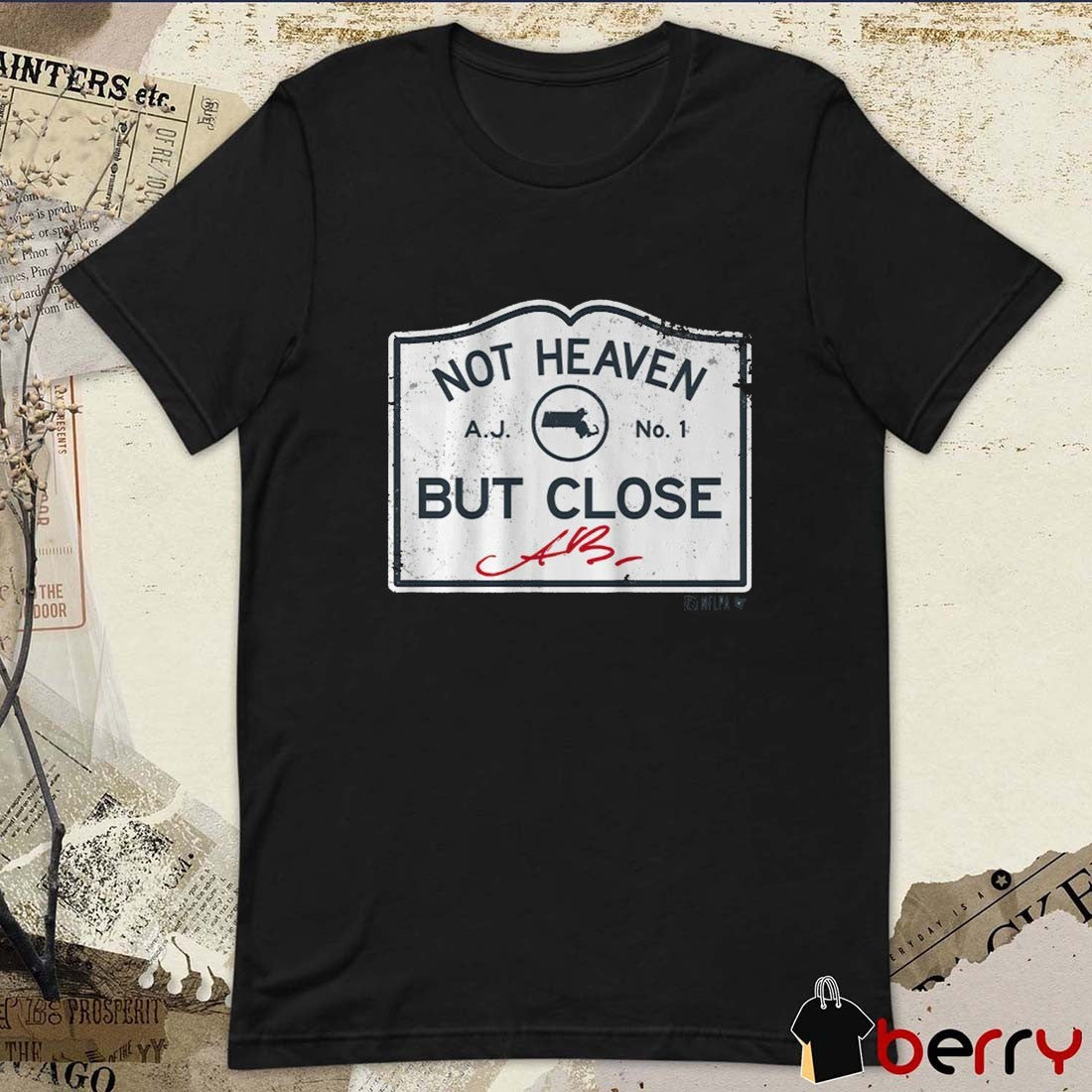 A.J. Brown Not Heaven But Close New England Patriots NHL Signature t-shirt