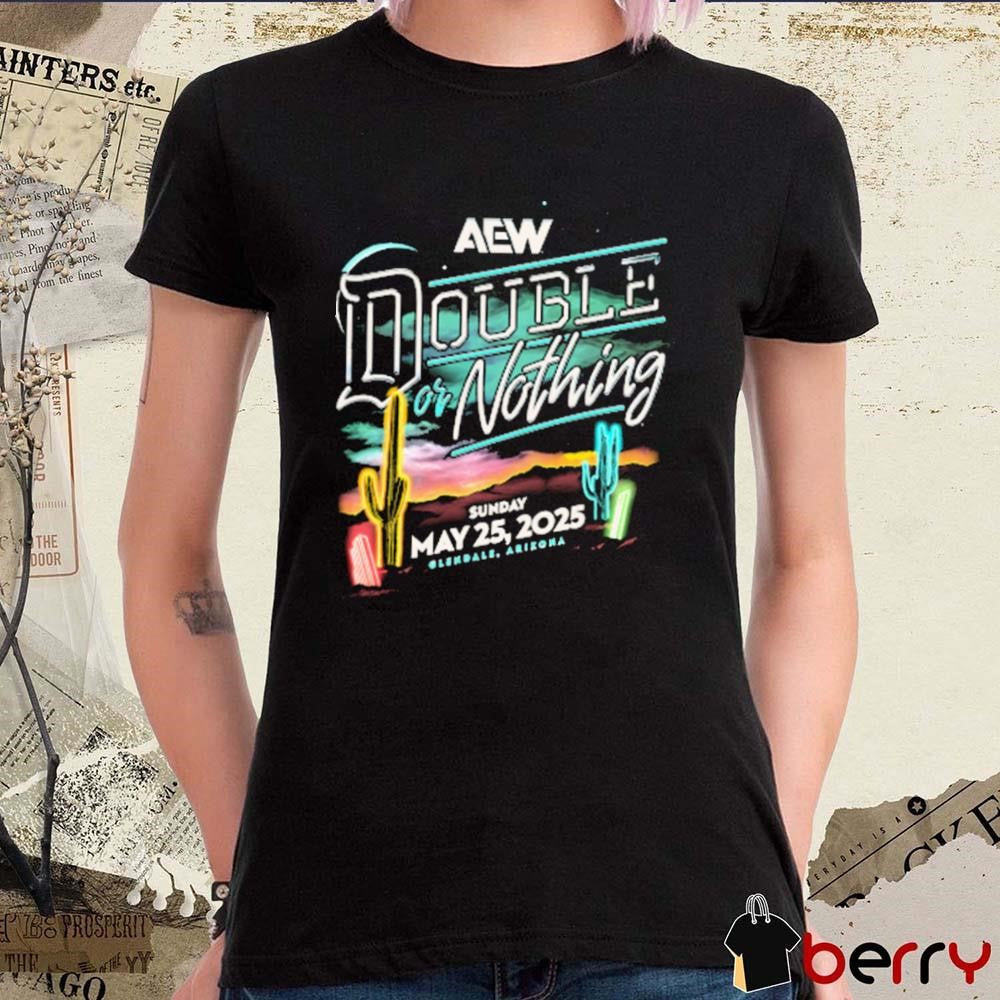 AEW Double or Nothing 2025 Sunday May 25 Olenale Arizona neon light t-shirt