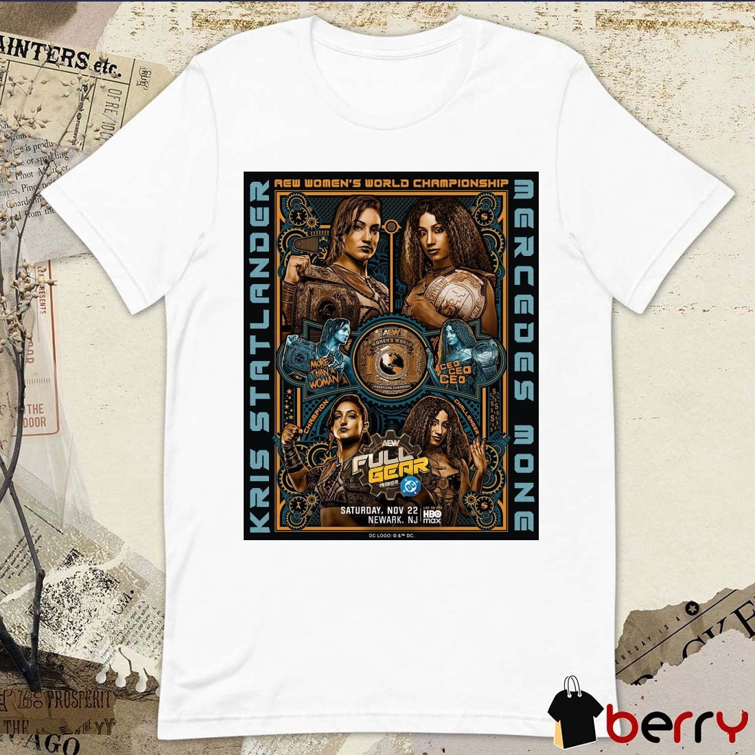 AEW Full Gear Women’s World Championship November 22 2025 in Newark, NJ Poster t-shirt