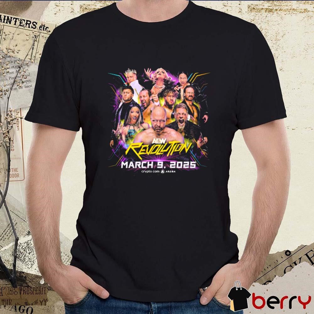AEW Revolution March 9 2025 Graphic Poster t-shirt