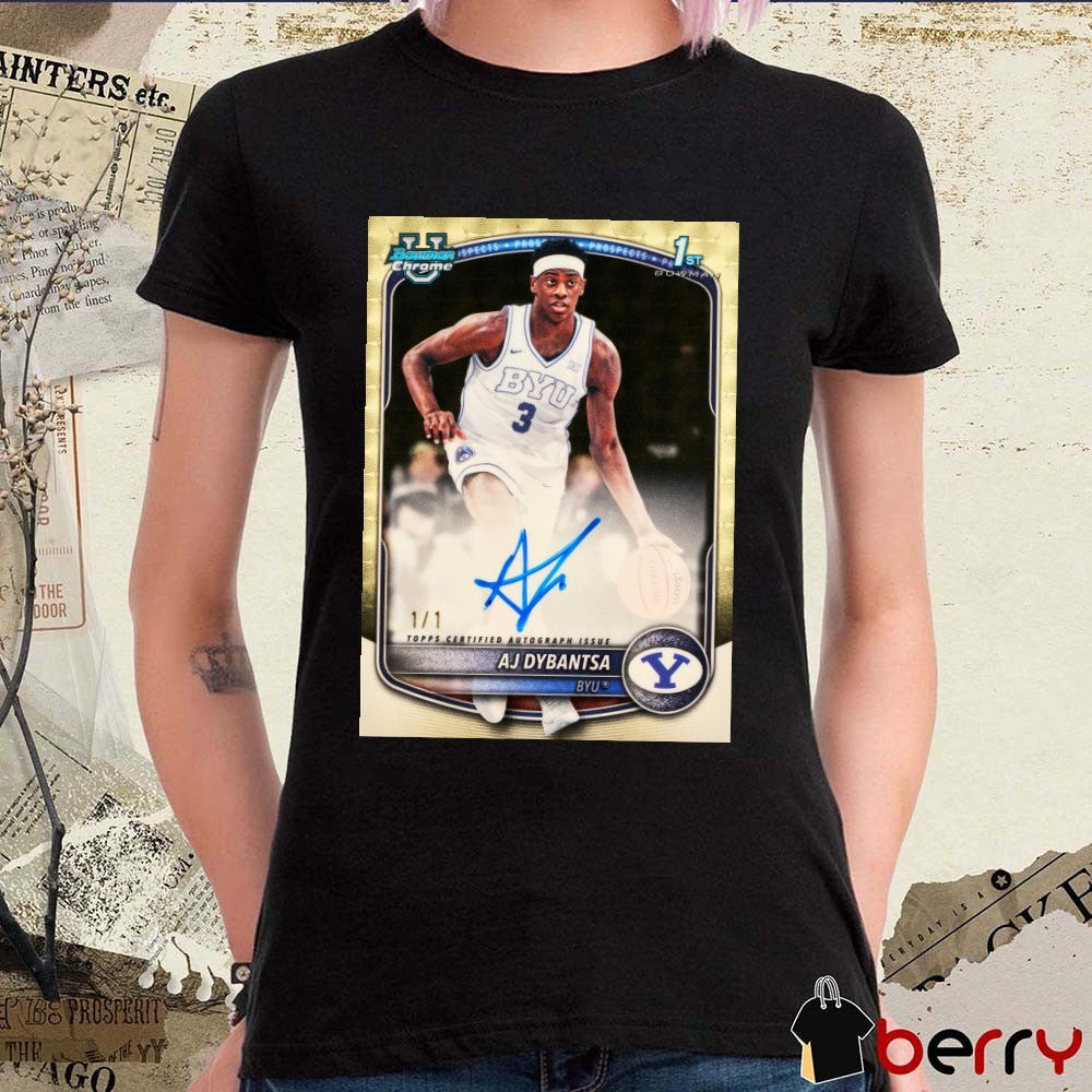 AJ Dybantsa BYU Cougars 2025-26 Bowman Basketball Superfractor Signature t-shirt