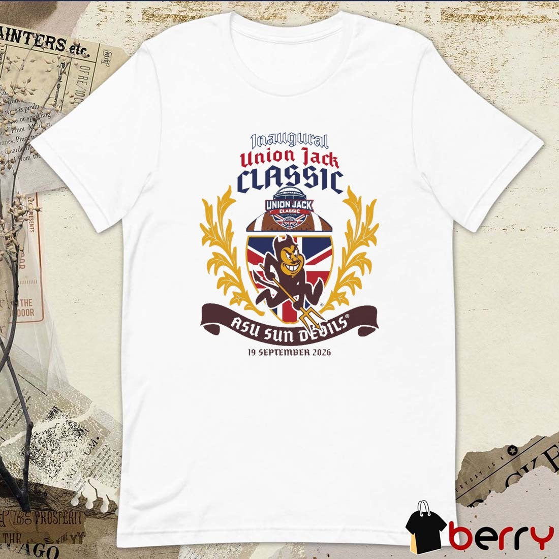 ASU Sun Devils Inaugural Union Jack Classic September 19 2026 t-shirt