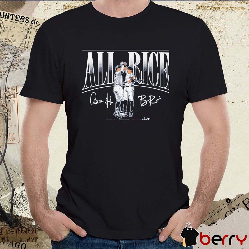 Aaron Judge And Ben Rice All Rice Signatures New York Yankees 2026 MLB Baseball t-shirt