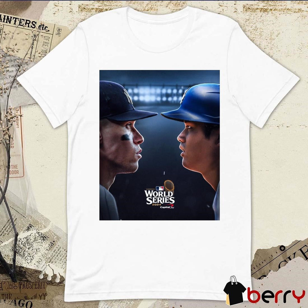 Aaron Judge And Shohei Ohtani Two Of Baseball’s Biggest Stars Will Meet On The World Series 2024 Poster t-shirt