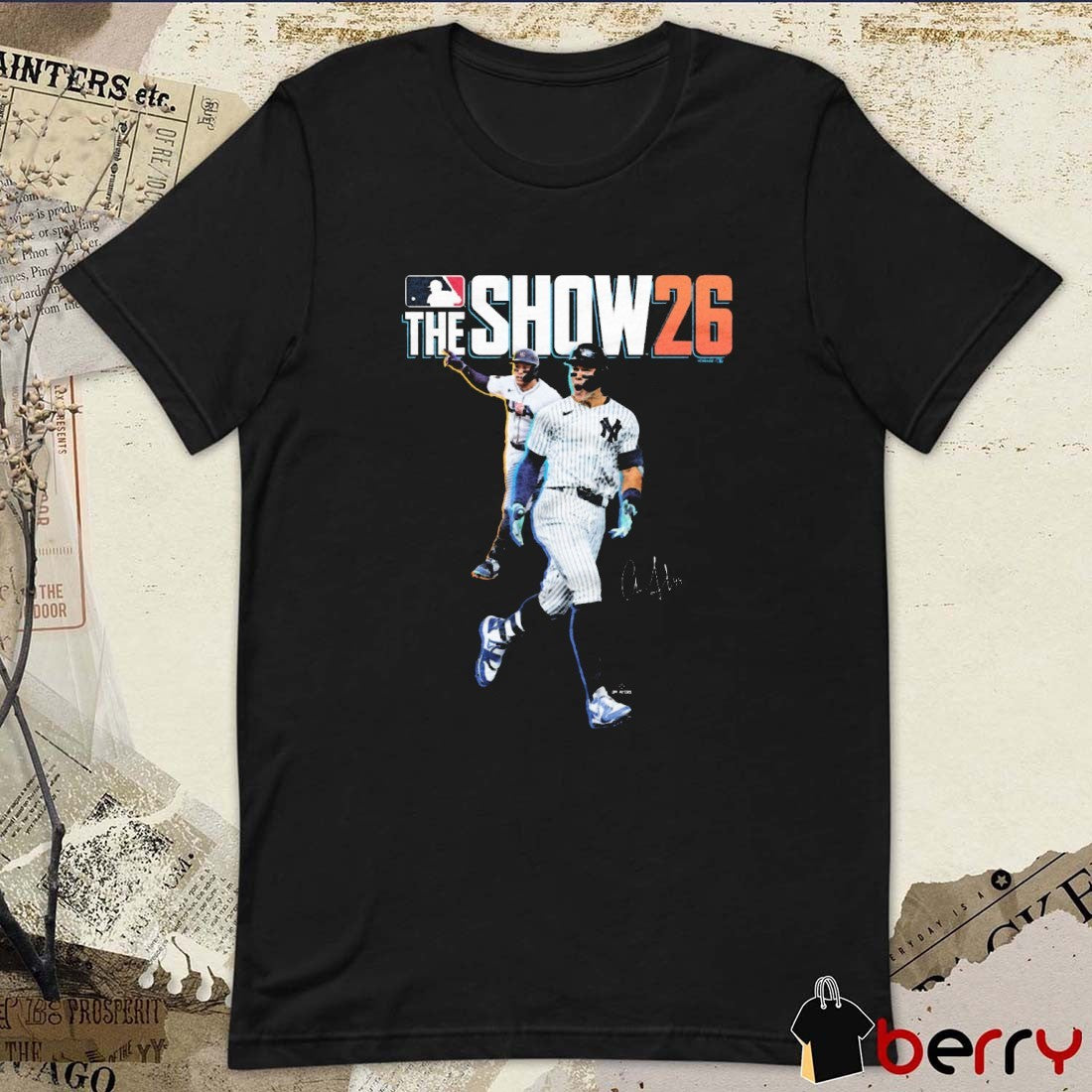 Aaron Judge MLB The Show 26 Cover New York Yankees Signature t-shirt