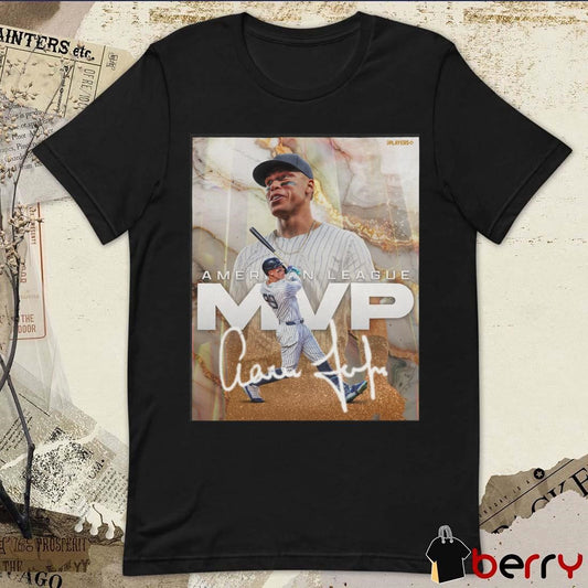 Aaron Judge MVP ’24 American League New York Yankees MLB Signature Poster t-shirt