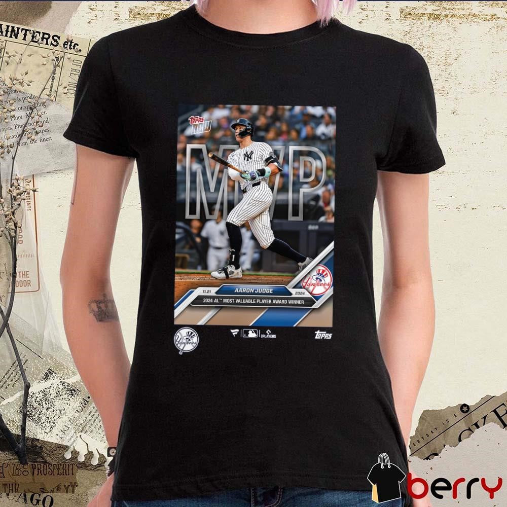 Aaron Judge New York Yankees MLB Topps Now 2024 American League MVP Award Winner t-shirt