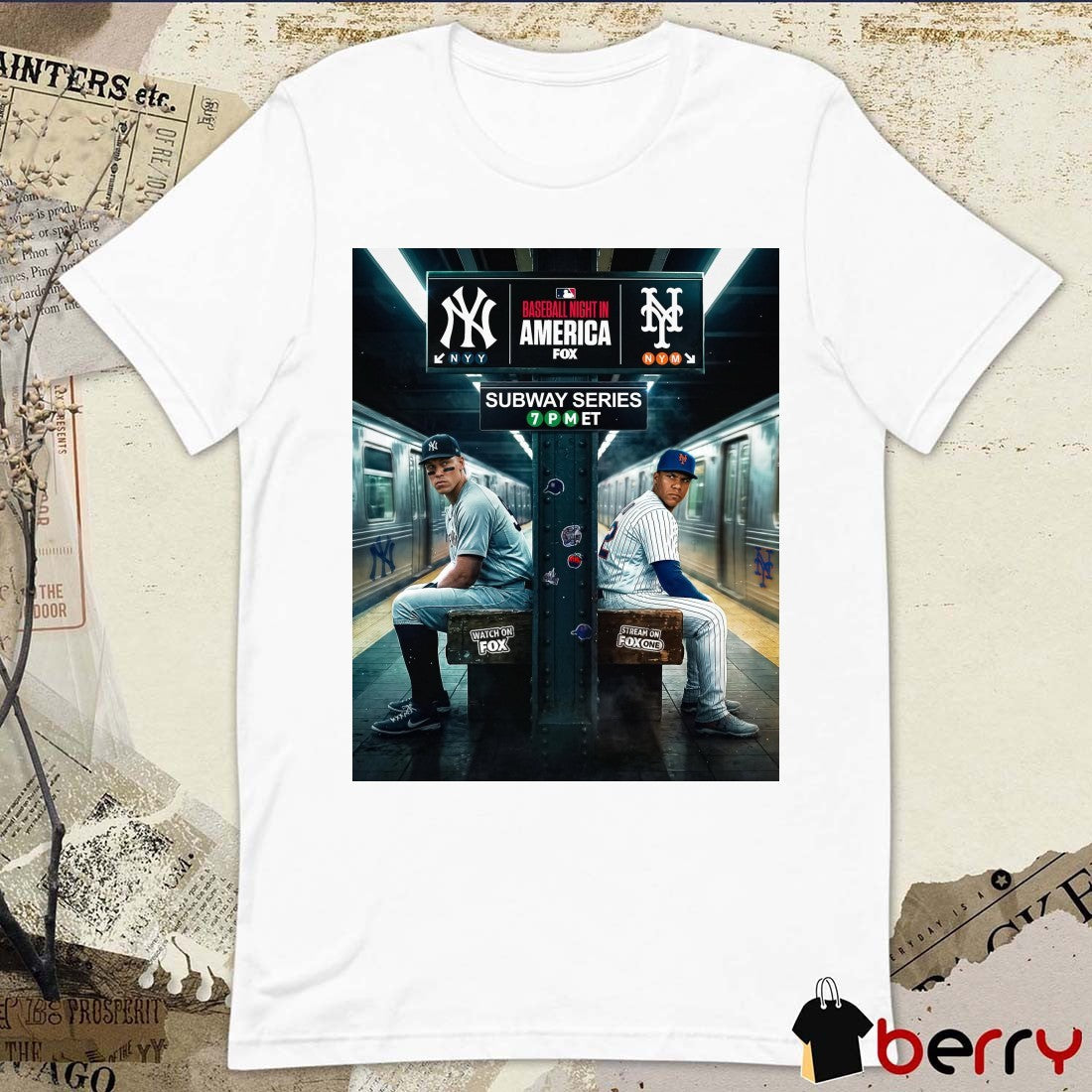 Aaron Judge New York Yankees Vs Juan Soto New York Mets 2026 MLB Baseball Night In America Poster t-shirt