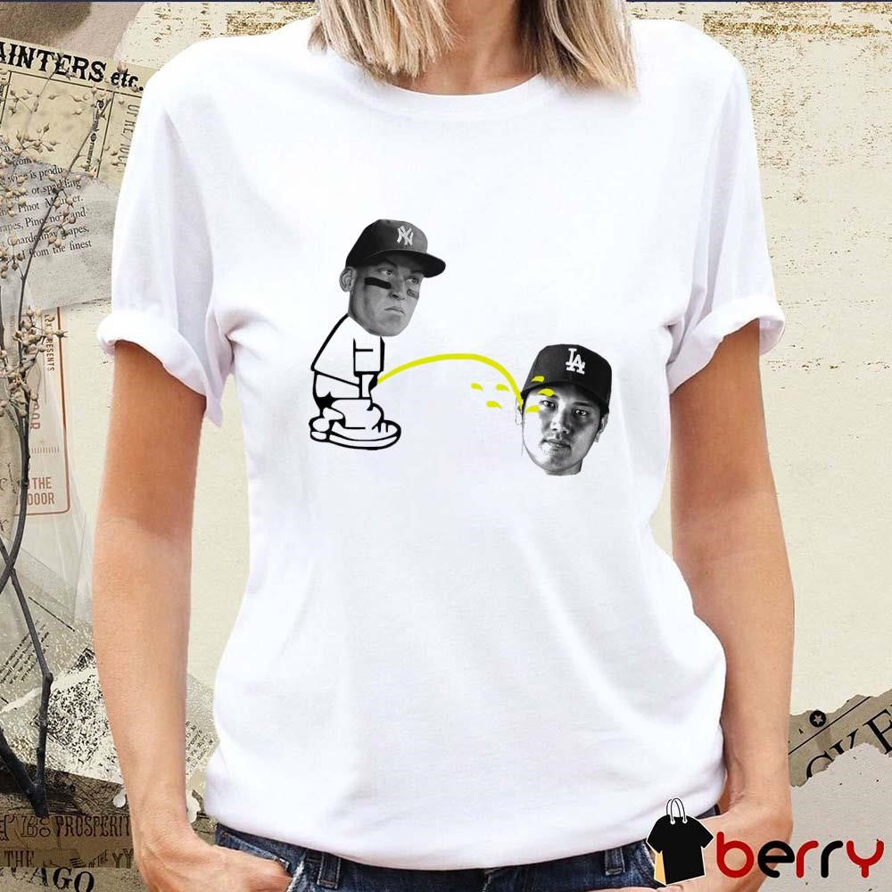 Aaron Judge New York Yankees vs Shohei Ohtani Los Angeles Dodgers Rivalry Bootleg Meme t-shirt