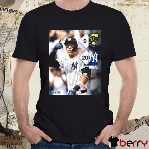 Aaron Judge New York Yankees win Milwaukee Brewers 20 – 9 Mar 29, 2025 MLB on FOX t-shirt