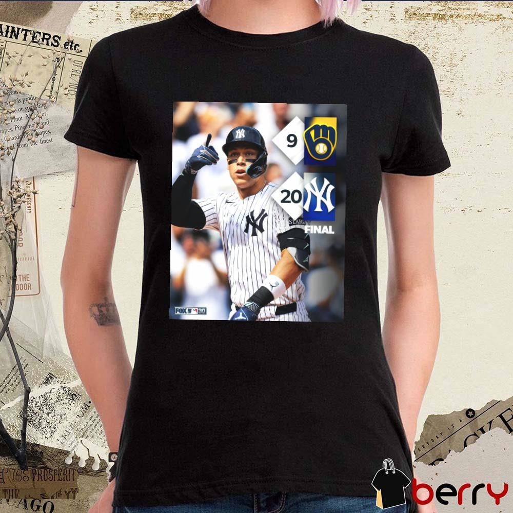 Aaron Judge New York Yankees win Milwaukee Brewers 20 – 9 Mar 29, 2025 MLB on FOX t-shirt