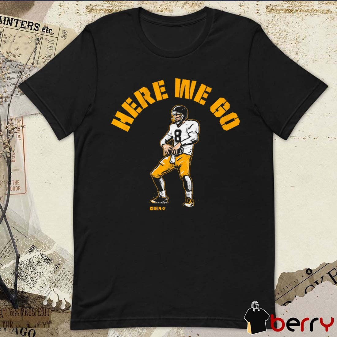 Aaron Rodgers Here We Go Pittsburgh Steelers NFL Painting t-shirt