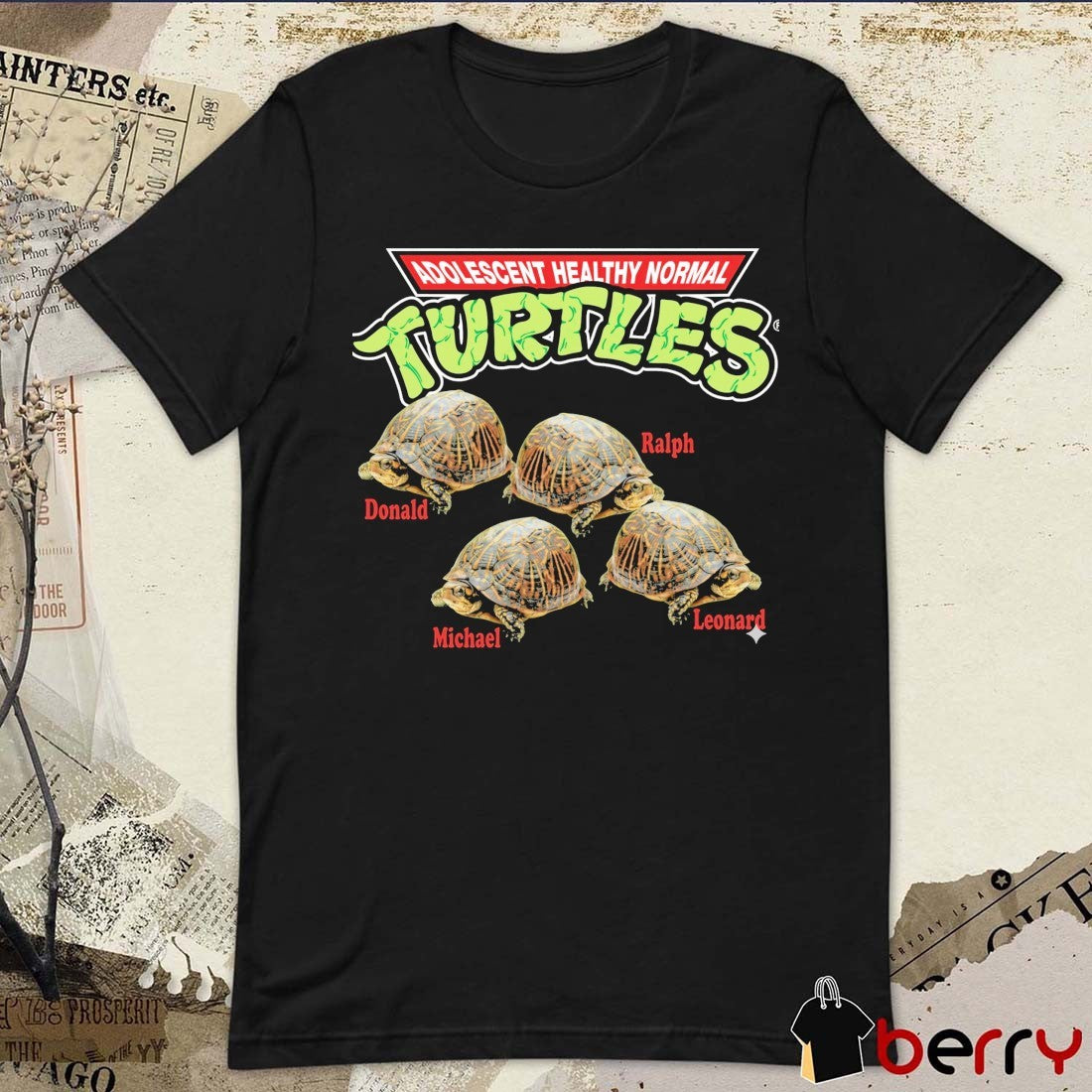 Adolescent Healthy Normal Turtles Donald Ralph Michael Leonard t-shirt