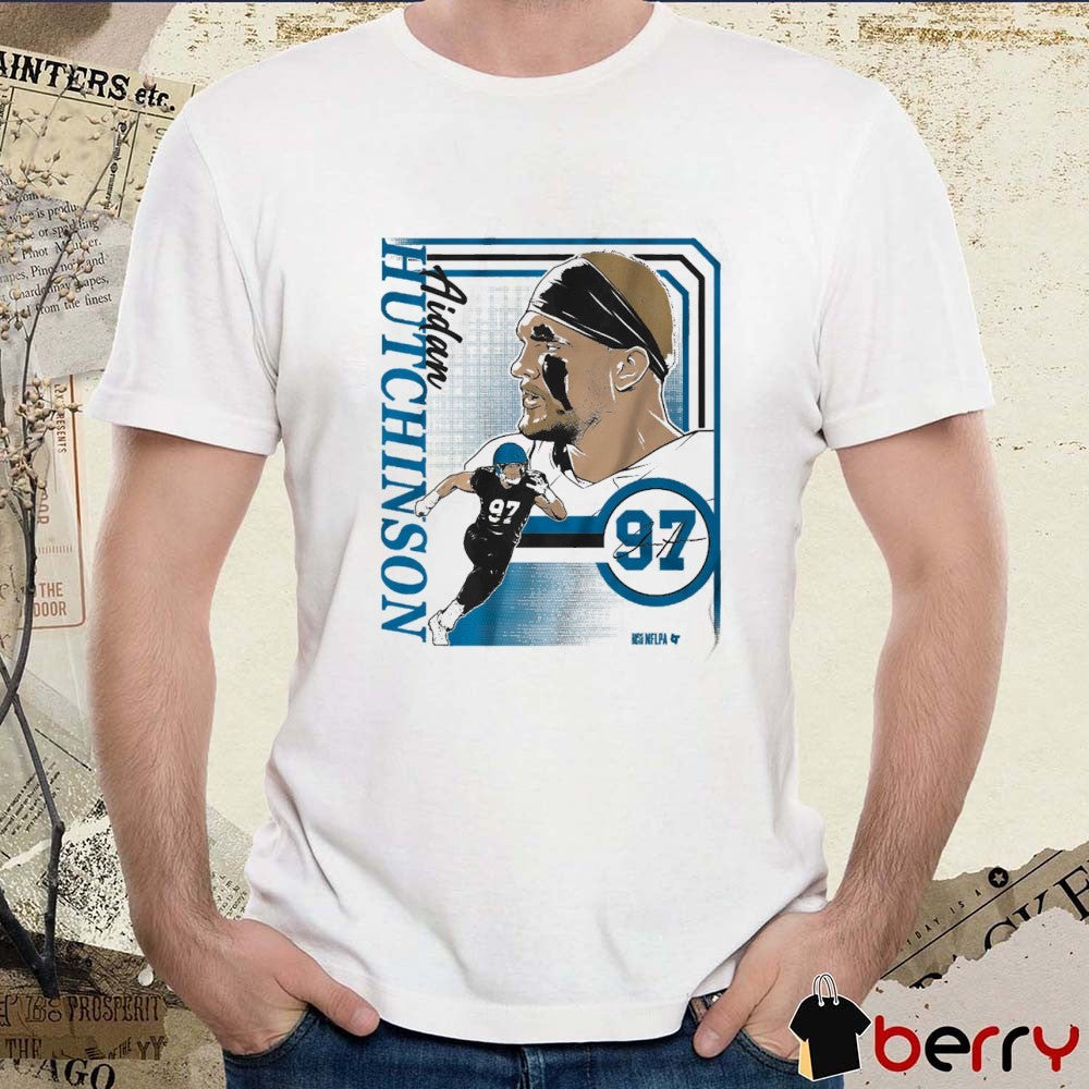 Aidan Hutchinson Collage Frame Detroit Lions NFL Signature Fanart t-shirt