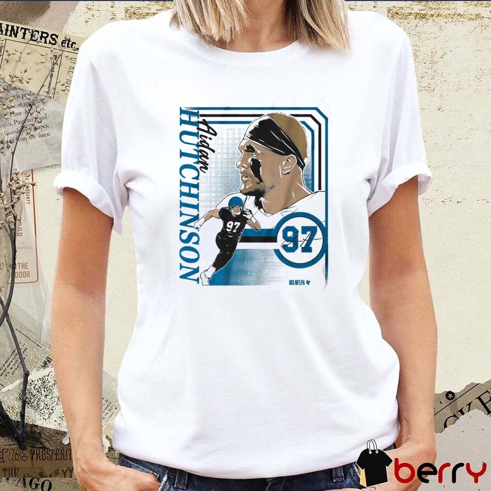 Aidan Hutchinson Collage Frame Detroit Lions NFL Signature Fanart t-shirt