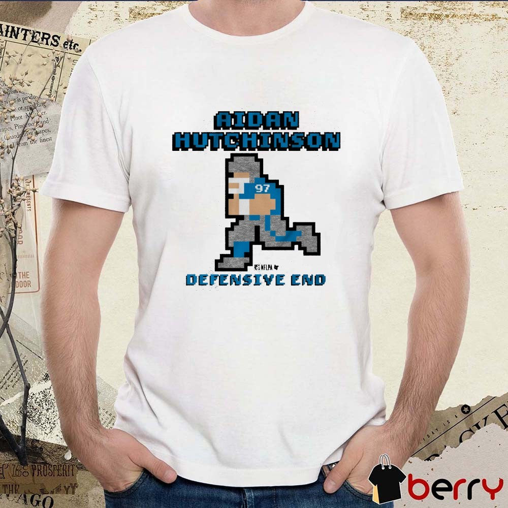 Aidan Hutchinson Retro Baller Defensive End Detroit Lions NFL t-shirt