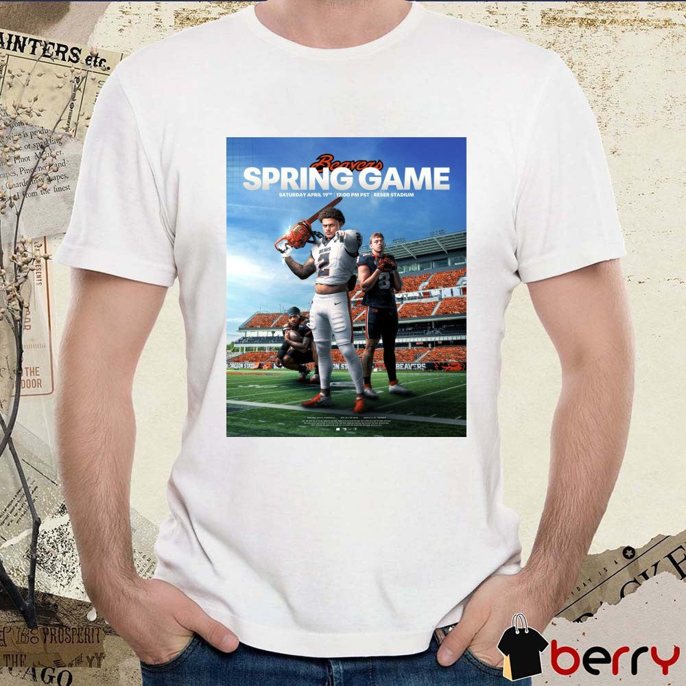 Aiden Sullivan Bryce Caufield Anthony Hankerson Oregon State Beavers football Spring Game Saturday April 19th 2025 Poster t-shirt