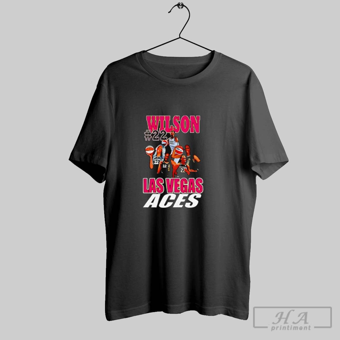 Official Aja Wilson 22 Aces Basketball Player Graphic