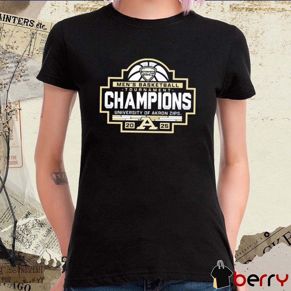 Akron Zips 2025 NCAA MAC Men’s Basketball Conference Tournament Champions t-shirt