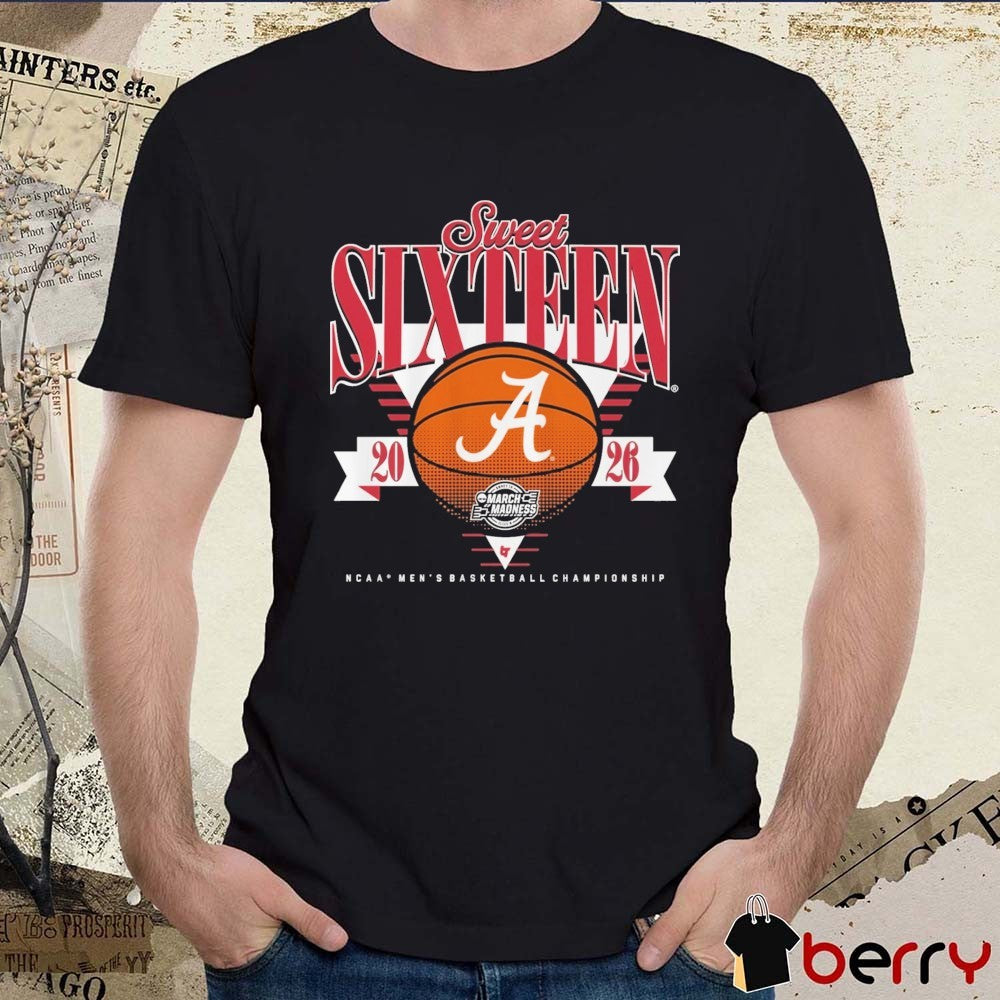 Alabama Crimson Tide 2026 NCAA March Madness Sweet Sixteen No 1 Scoring Nation 91 Points t-shirt