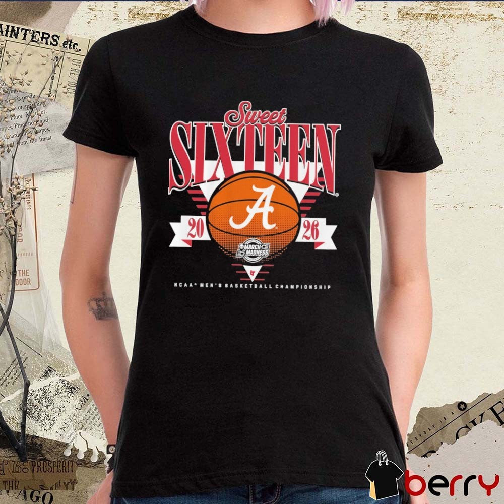 Alabama Crimson Tide 2026 NCAA March Madness Sweet Sixteen No 1 Scoring Nation 91 Points t-shirt