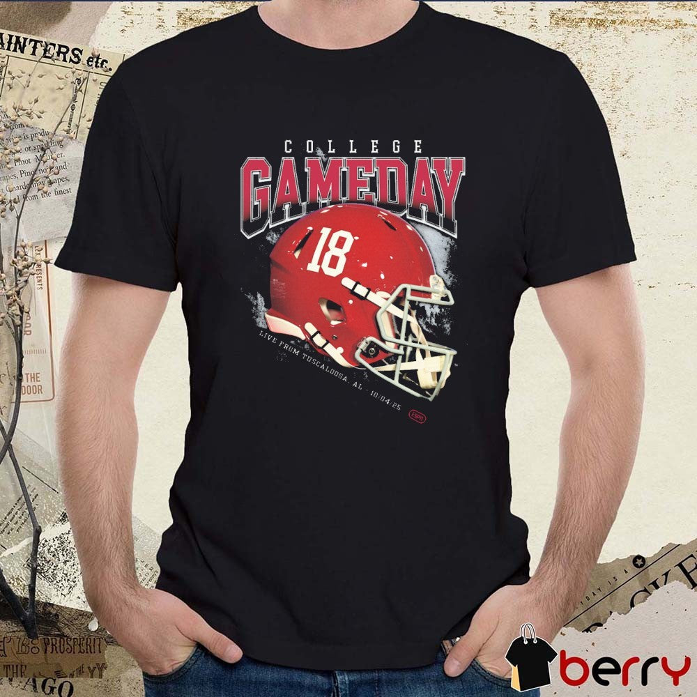 Alabama Crimson Tide College GameDay Alabama Live From Tuscaloosa AL 10 04 2025 t-shirt