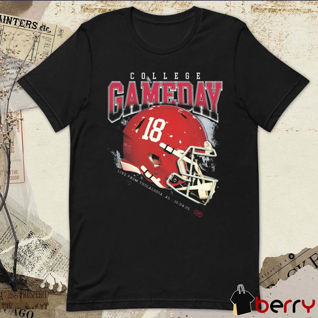 Alabama Crimson Tide College GameDay Alabama Live From Tuscaloosa AL 10 04 2025 t-shirt