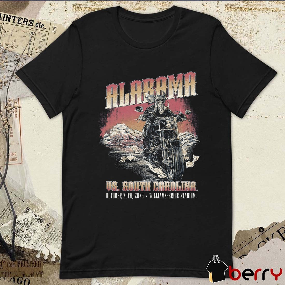 Alabama Crimson Tide Vs South Carolina Gamecocks October 25th 2025 Williams-Brice Stadium t-shirt