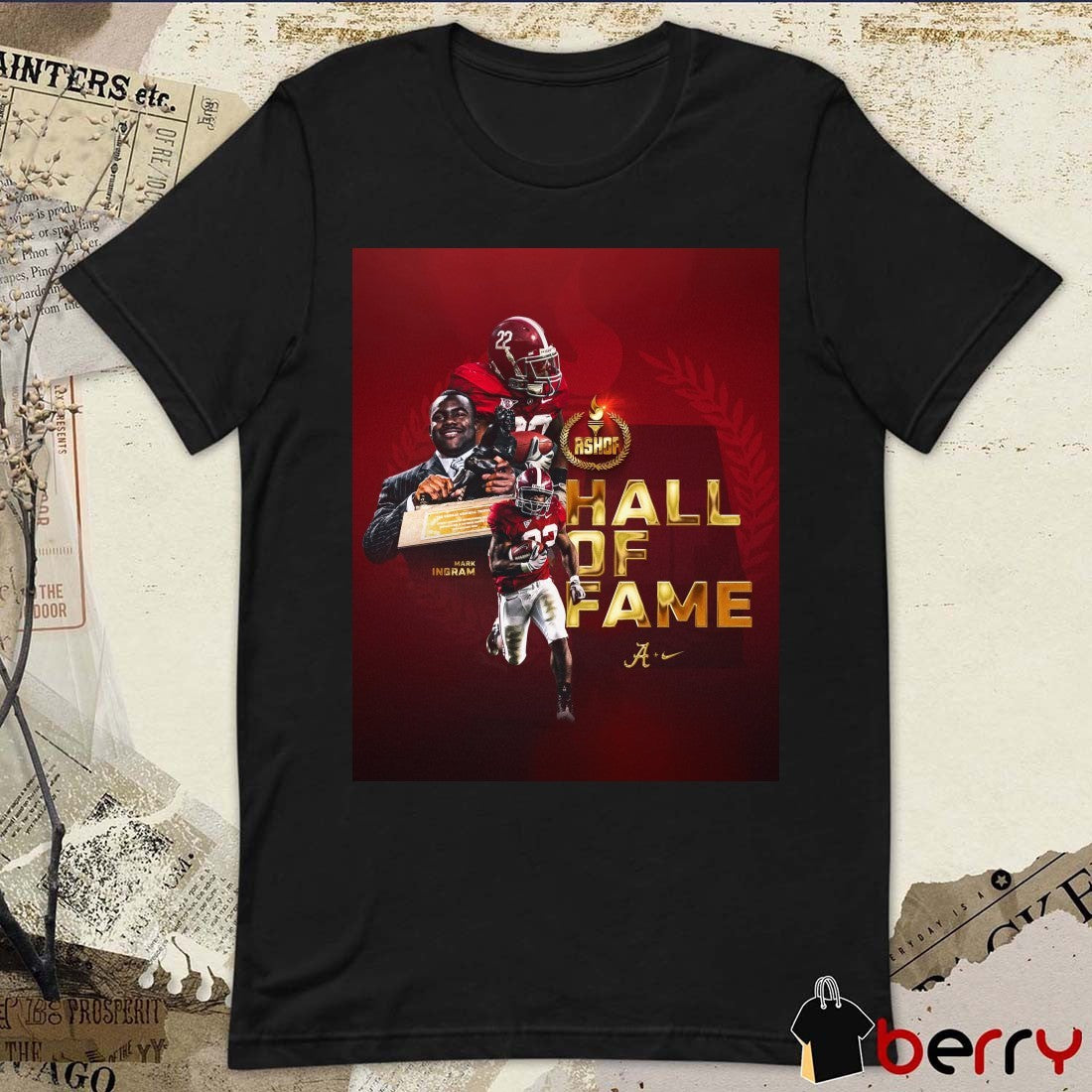 Alabama Crimson Tide football Congratulations Mark Ingram II Hall Of Fame 2025 Poster t-shirt