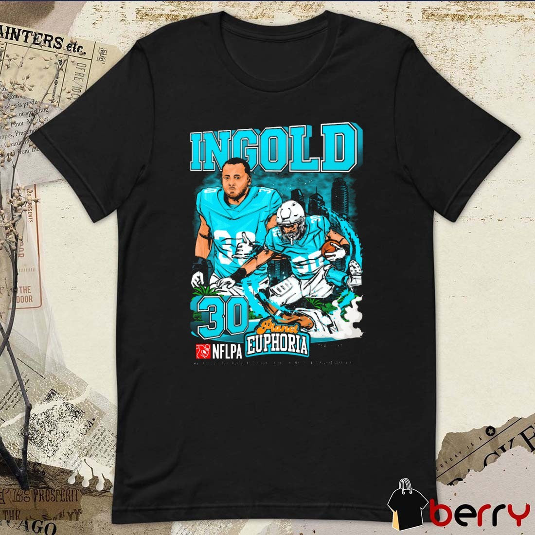 Alec Ingold Miami Dolphins NFL Planet Euphoria Artwork t-shirt