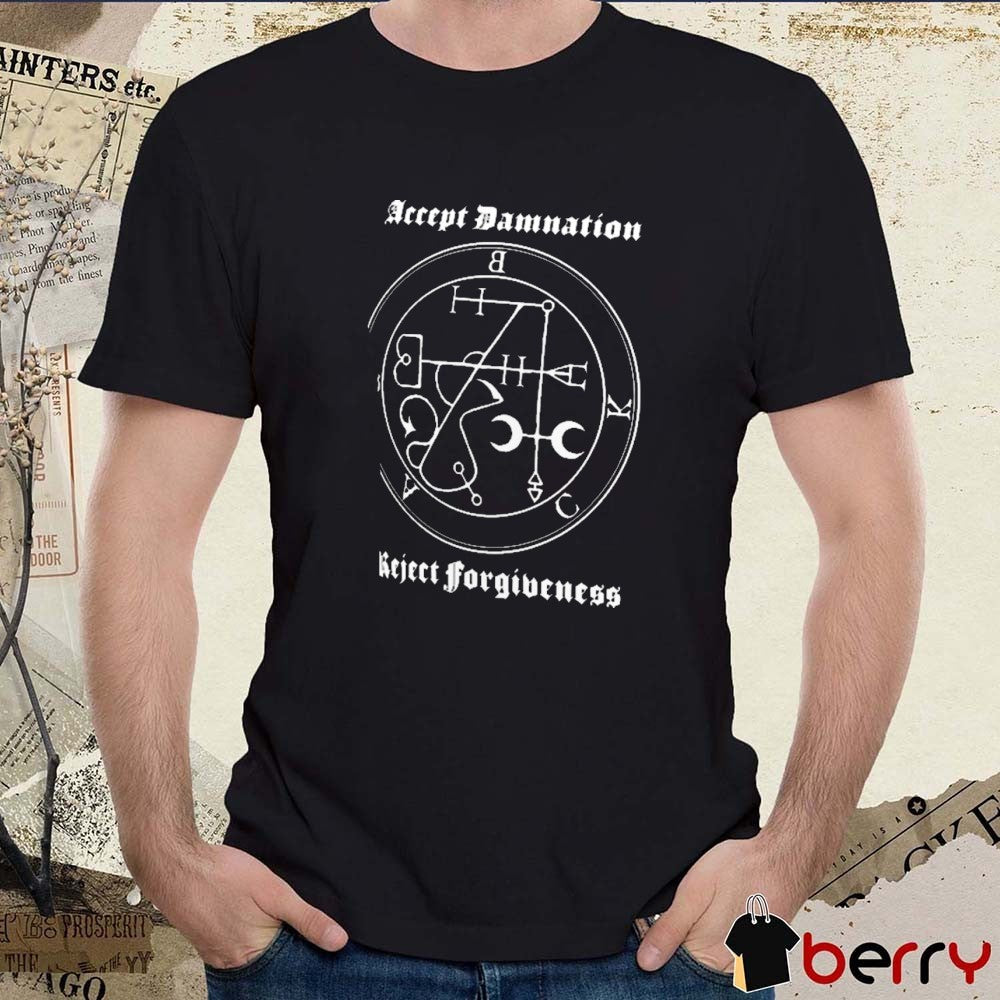 Aleister Black Accept Damnation Reject forgiveness WWE 2025 t-shirt