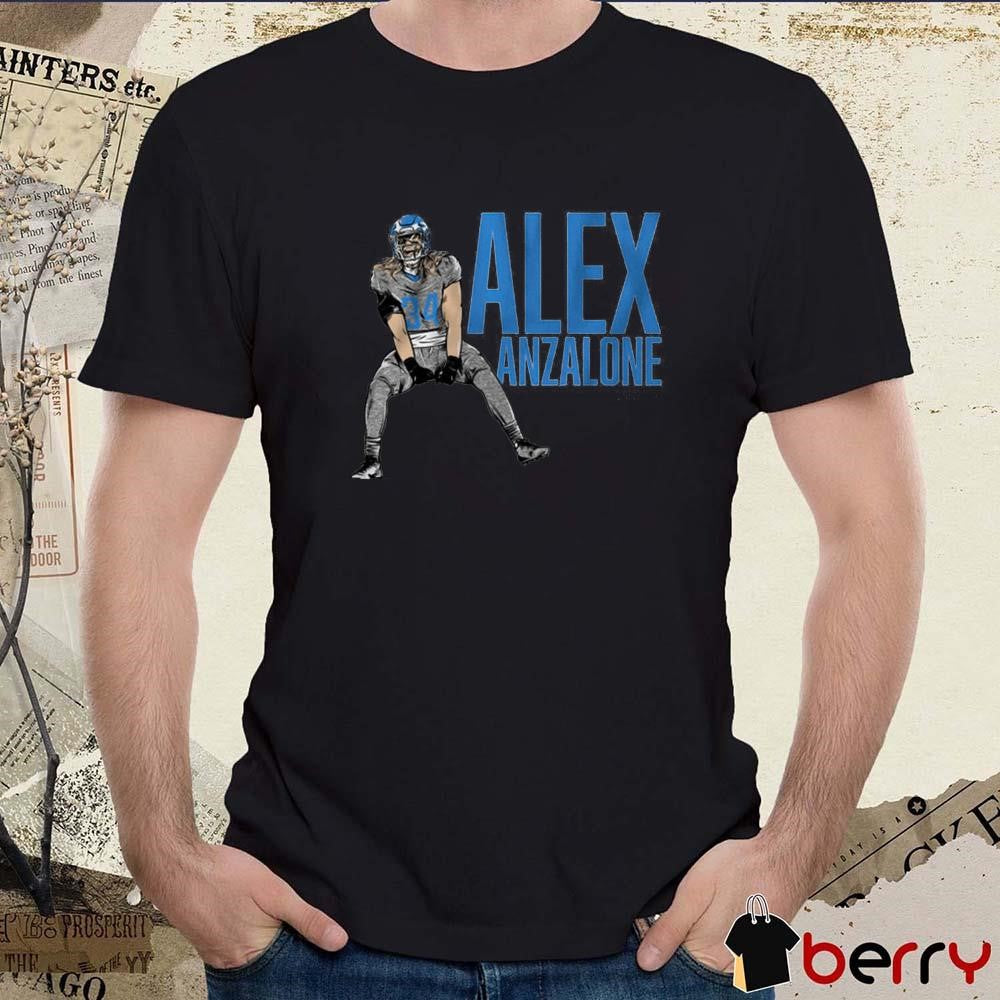 Alex Anzalone Grit Pose Detroit Lions NFL Graphic t-shirt