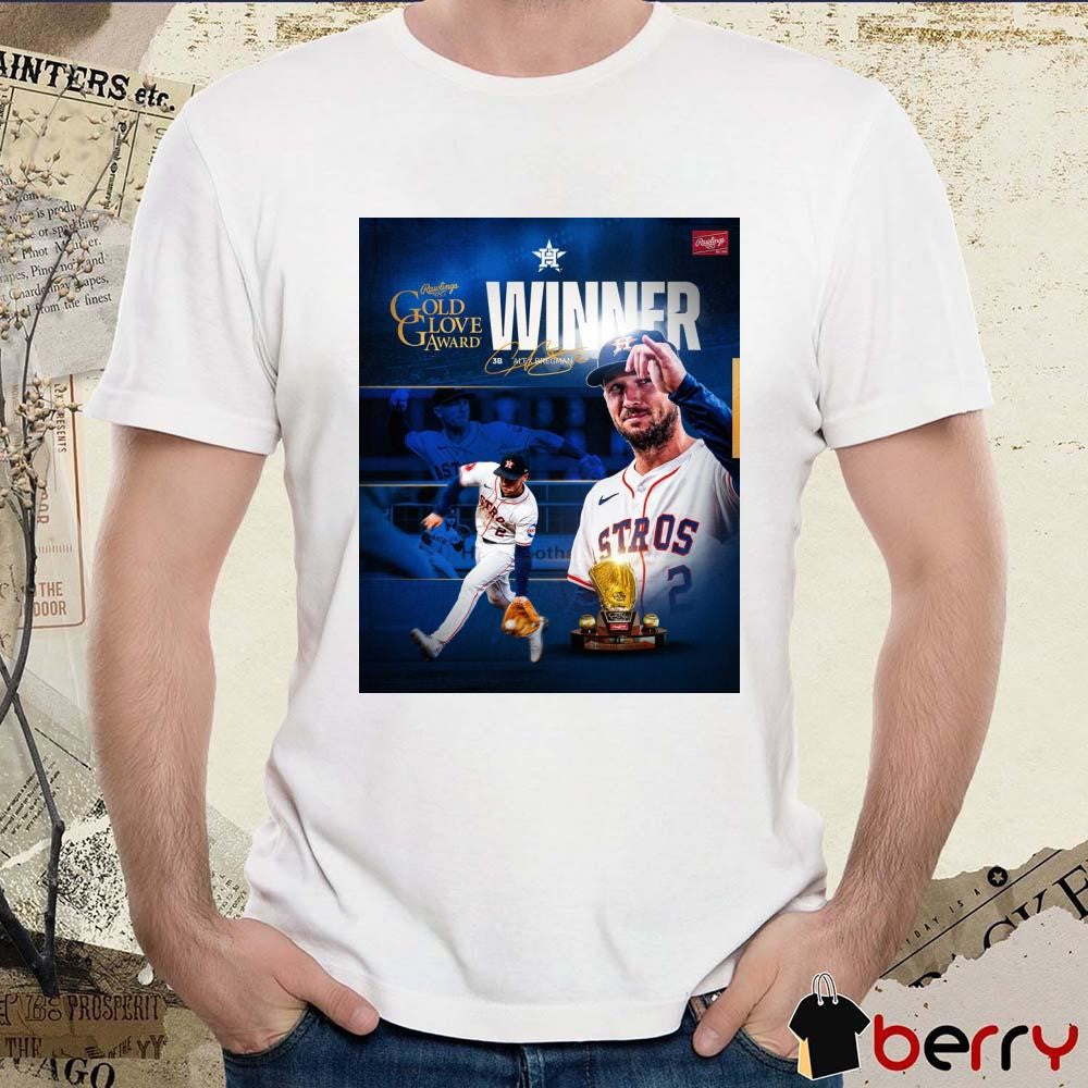 Alex Bregman Houston Astros Rawlings Gold Glove Award Winner Poster t-shirt