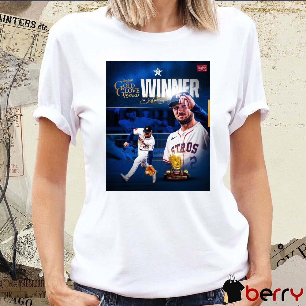 Alex Bregman Houston Astros Rawlings Gold Glove Award Winner Poster t-shirt