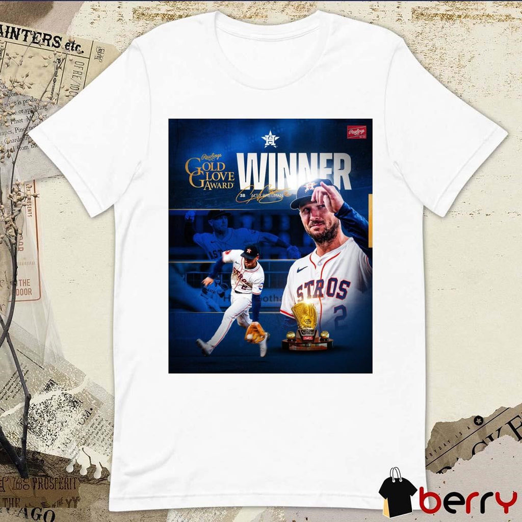 Alex Bregman Houston Astros Rawlings Gold Glove Award Winner Poster t-shirt