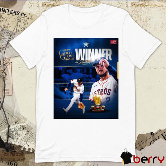 Alex Bregman Houston Astros Rawlings Gold Glove Award Winner Poster t-shirt